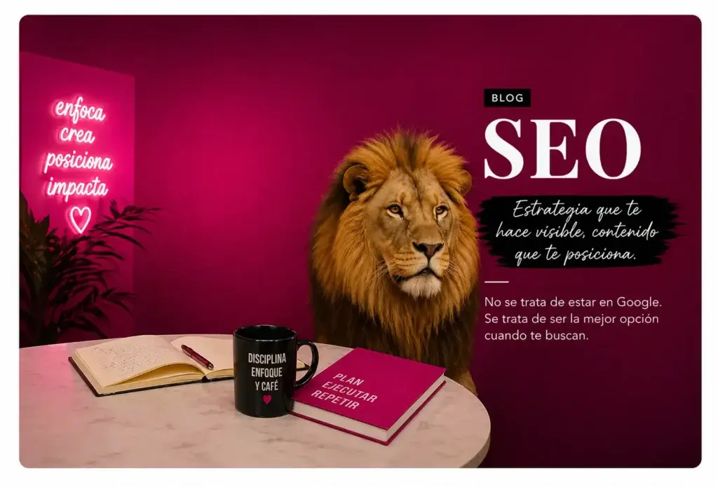 un leon fondo magenta zulibc SEO blog