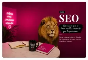 un leon fondo magenta zulibc SEO blog